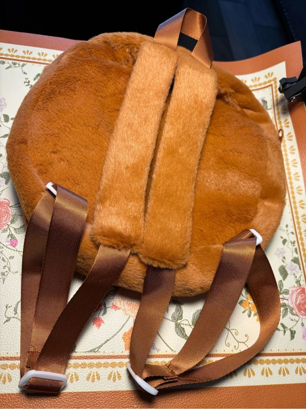 Source Unknown Plush Brown Bunny Monster Kids Backpack